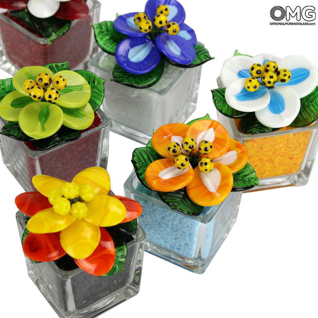 4744 ORIGINALMURANOGLASS Держатель для карт-указателей мест за столом Рождественник - муранское стекло OMG 4 см  - Вид №1