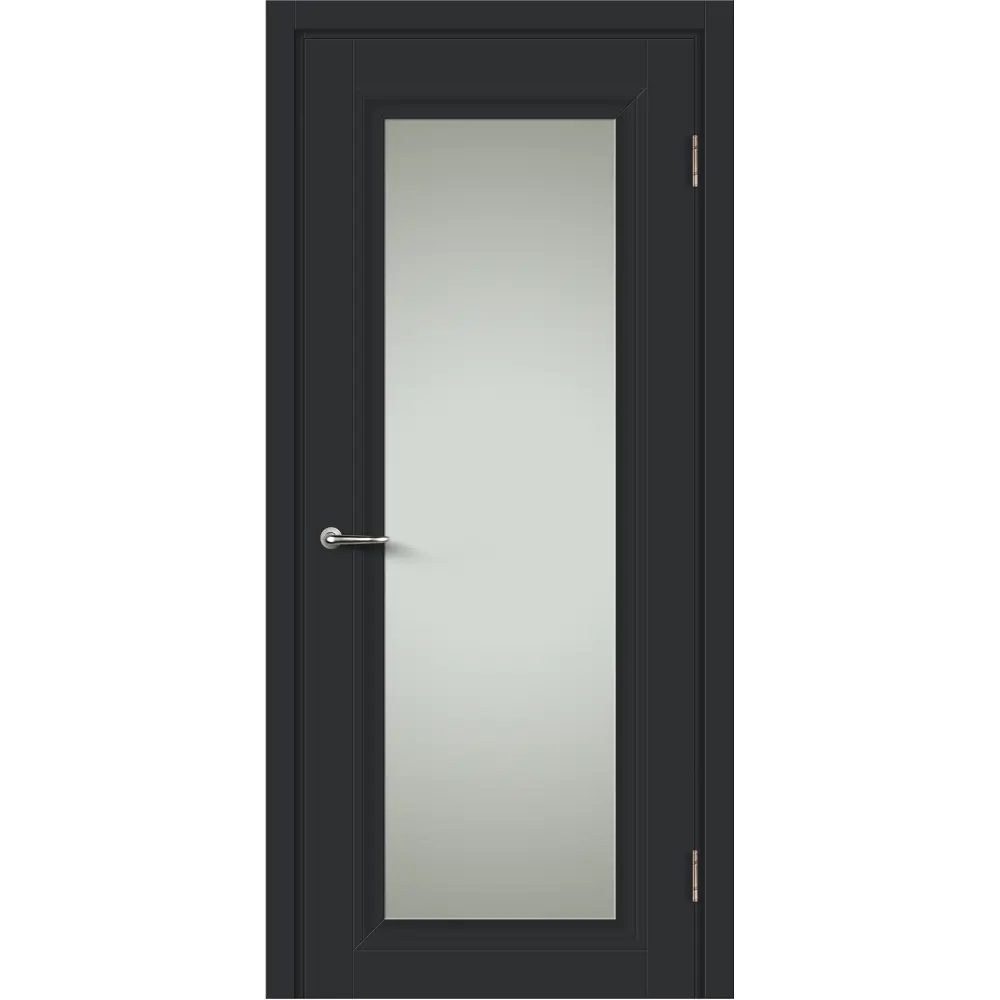 Комплект двери Нобиле со стеклом 60x200 см Hardflex цвет антрацит без доборов МАРИО РИОЛИ STLM-2140690