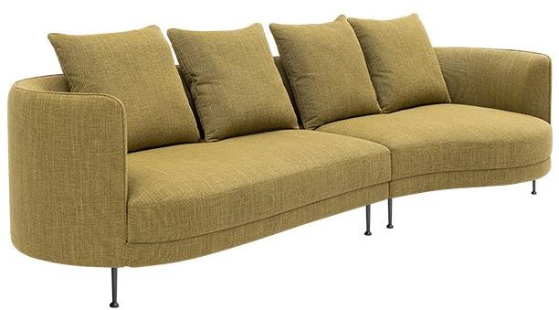 HC28 Cosmo Изогнутый диван из ткани  L187  - Вид №1