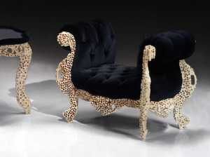 Бархатная оттоманка capitonné