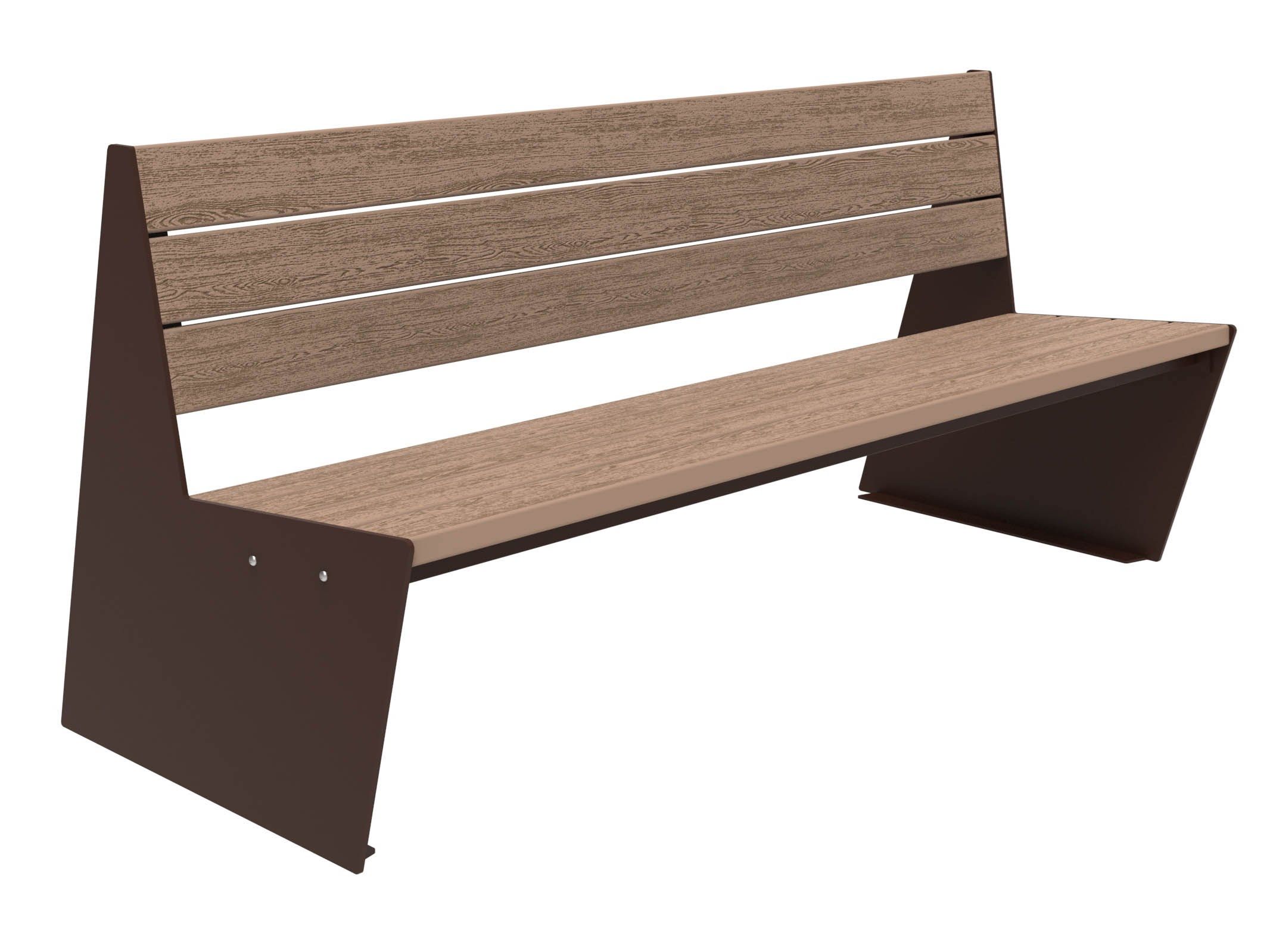 Скамья WPC со спинкой Lazzari Sharp ARCH-00095832 - Вид №14