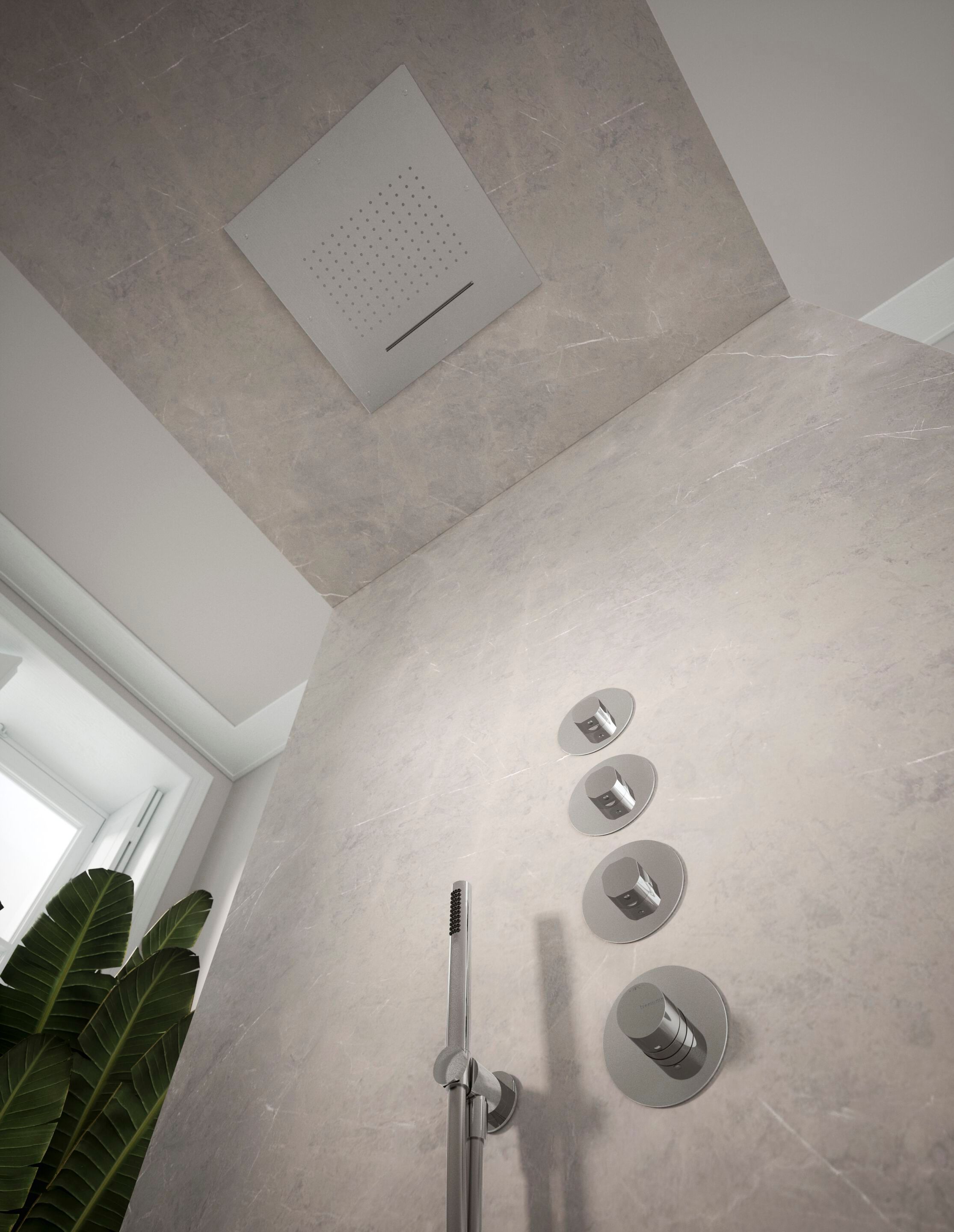 Латунная потолочная встраиваемая душевая головка Rubinetterie Treemme Appia ARCH-00108967 - Вид №1