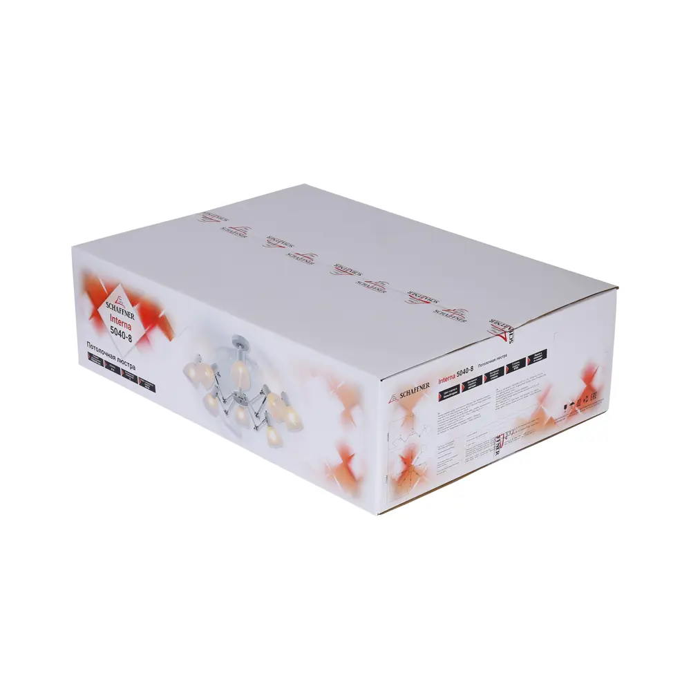 Люстра потолочная «Interna» 5040-8 8 ламп 25 м² цвет белый SCHAFFNER STLM-2094364 - Вид №12