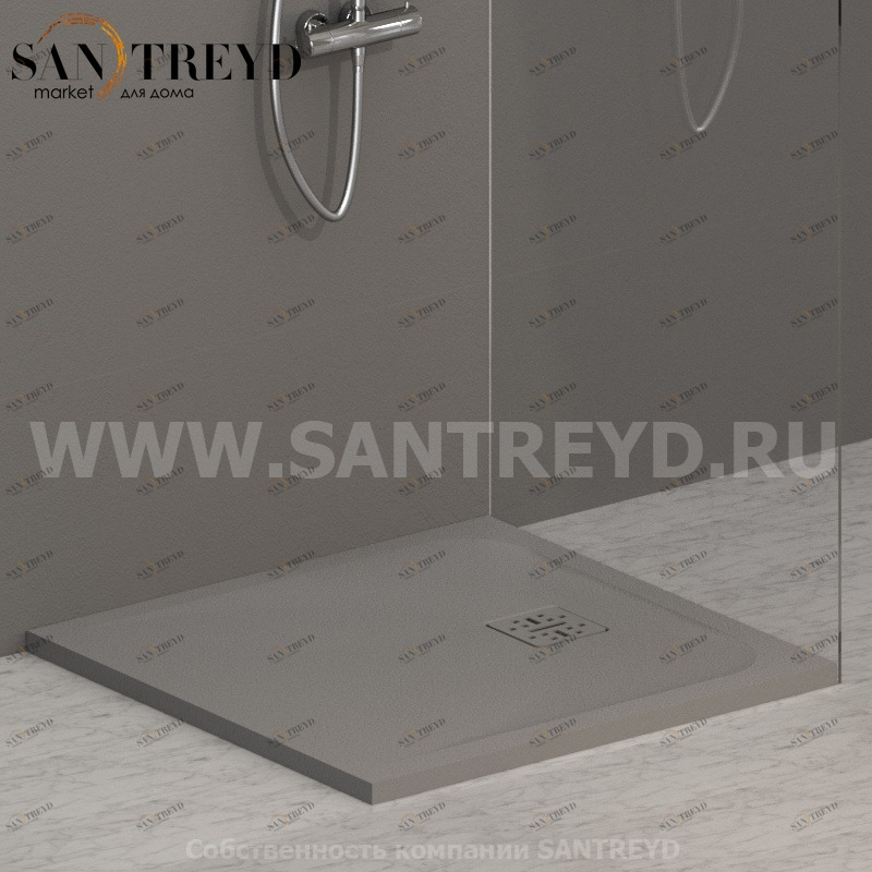 DP08080502 Душевой поддон 80x80 см цвет Агат Globo DOCCIAPIETRA Италия Ceramica Globo