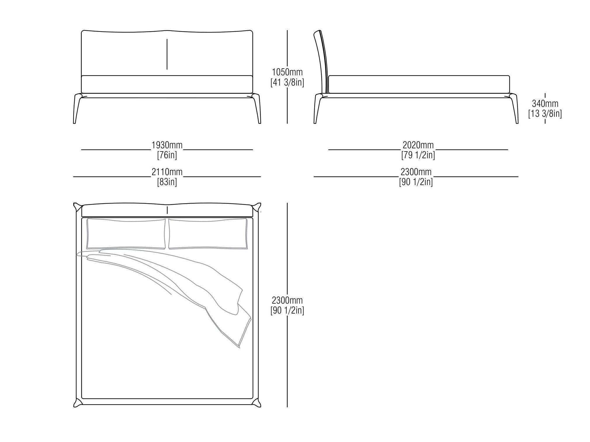 Кожаная двуспальная кровать MisuraEmme MARGARETH ARCH-00004289 - Вид №8