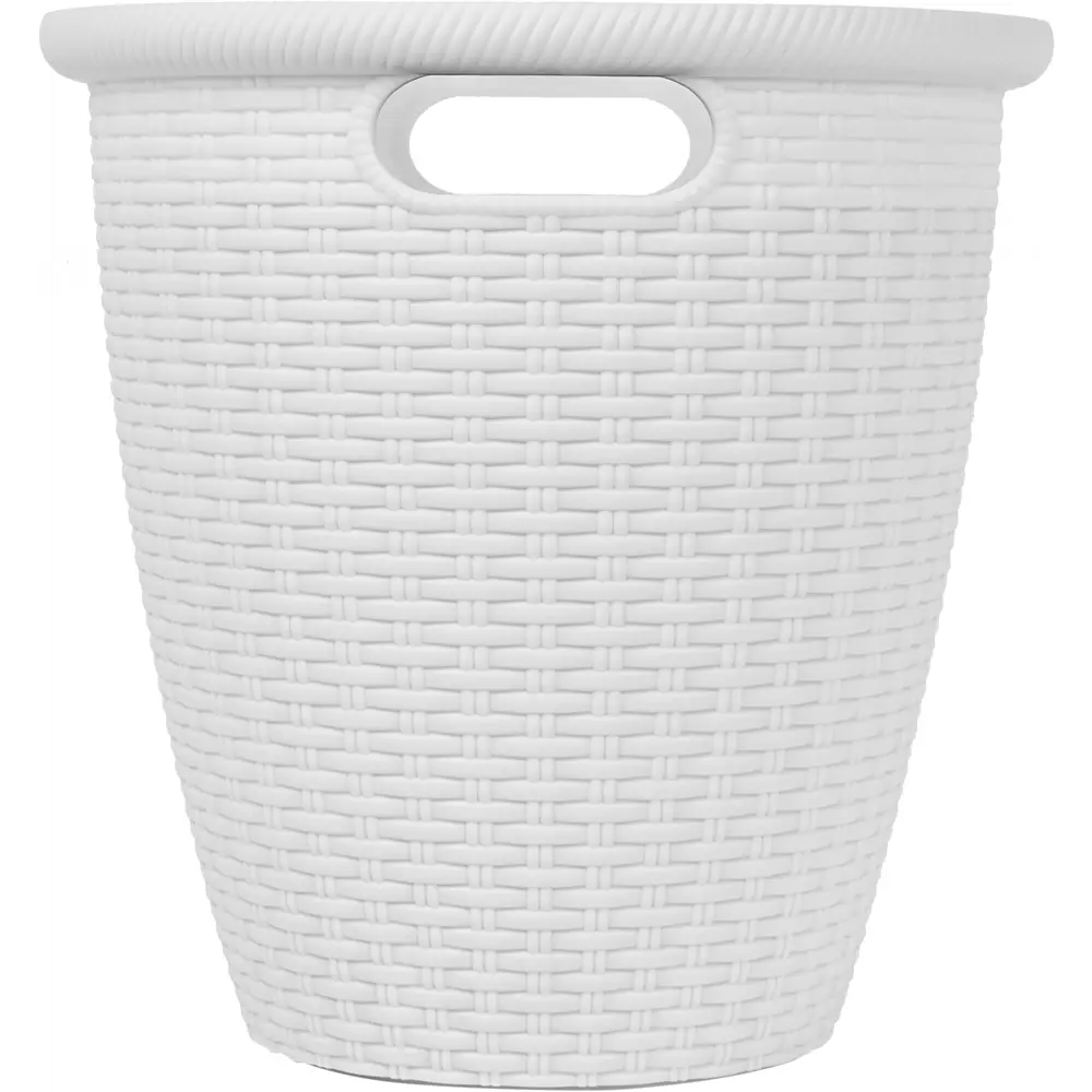 Кашпо для цветов Ingreen Rattan ø38 h37.8 см v30 л пластик белоснежный жасмин 89359537 STLM-2004784 - Вид №1
