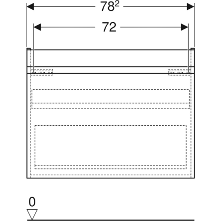 501.905.00.1 Шкафчик для раковины Geberit Renova Plan, с одним выдвижным ящиком и одним внутренним выдвижным ящиком Geberit  - Вид №50