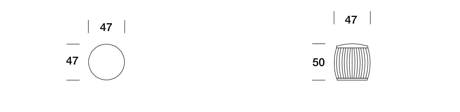 Круглый пуф контейнер Former In Italia PLISSÉ ARCH-00032495 - Вид №4