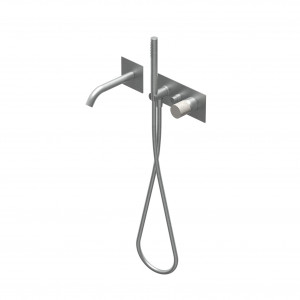 E0BA0438C Смеситель для ванны, однорычажный, встроенный Ritmonio Diametro35 Inox Concrete