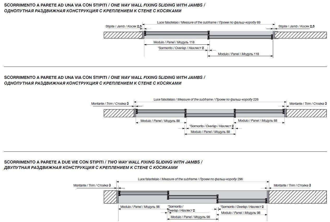 Longhi Лакированная раздвижная дверь из закаленного стекла Aluminiun chic – doors Serie 340 - Вид №12