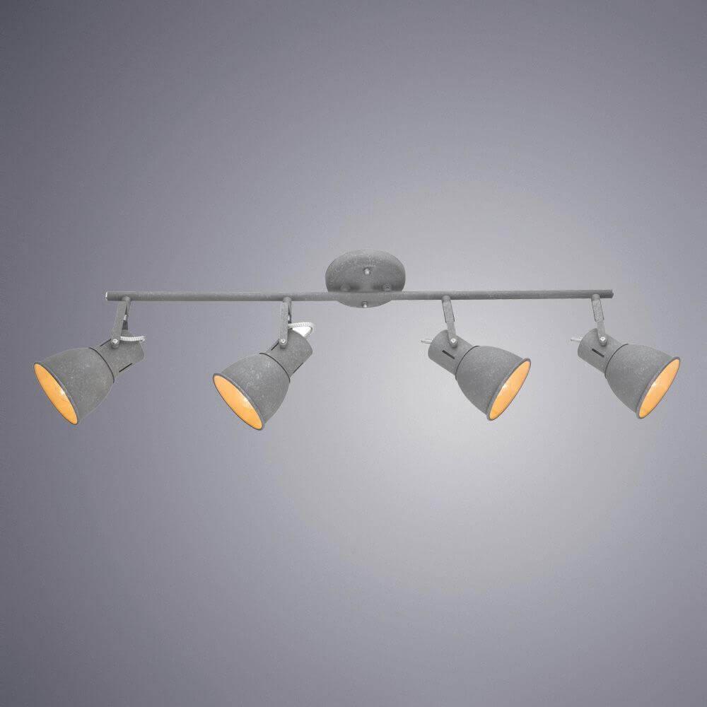 Спот потолочный серый с 4 плафонами Arte Lamp A1677PL-4GY ARTE LAMP 1677 00-3924373 Серый  - Вид №1