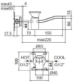 ZAZZERI Смеситель для раковины из нержавеющей стали настенный Jk21 sun-id-1434133 - Вид №1