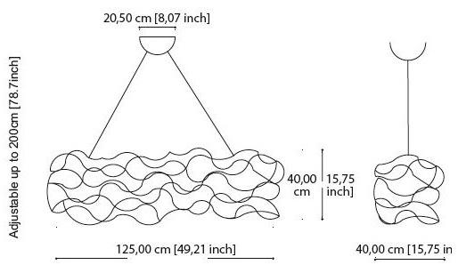 Quasar Подвесной светильник из никеля Curled sun-id-1407432 - Вид №3