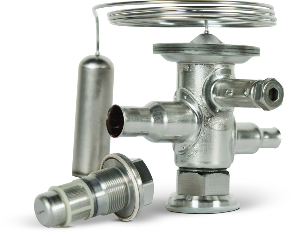 Danfoss TUA/TUAE — Клапаны терморегулирующие со сменными клапанными узлами TUA Корпус клапана с элементом термостат 068U2201