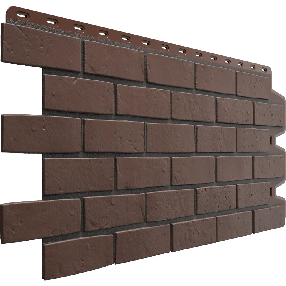 Фасадная панель Dacha Кирпич текстурный цвет коричневый 0.44 м² Berg STLM-2119593 - Вид №1