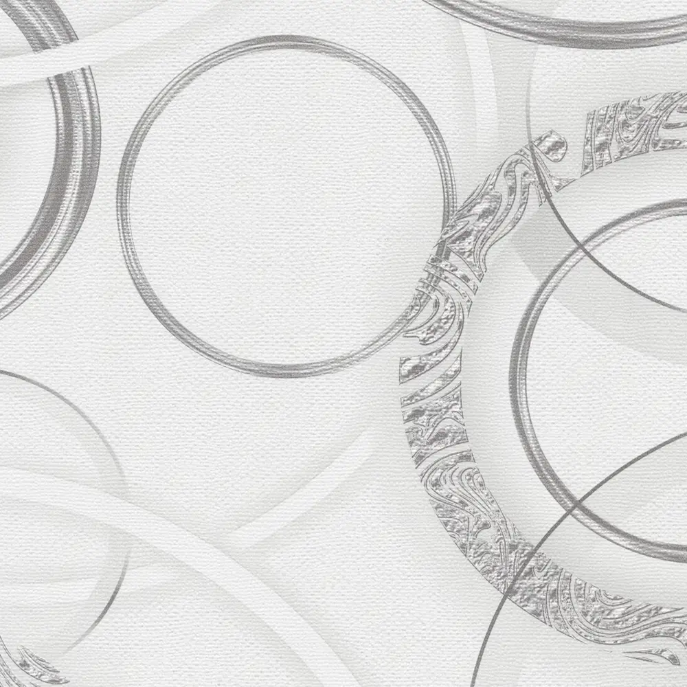 Обои бумажные Московская обойная фабрика Рондо белые 0.53 м 6306-1 STLM-2048178 - Вид №1