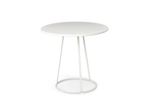 Круглый стол из стали и дерева