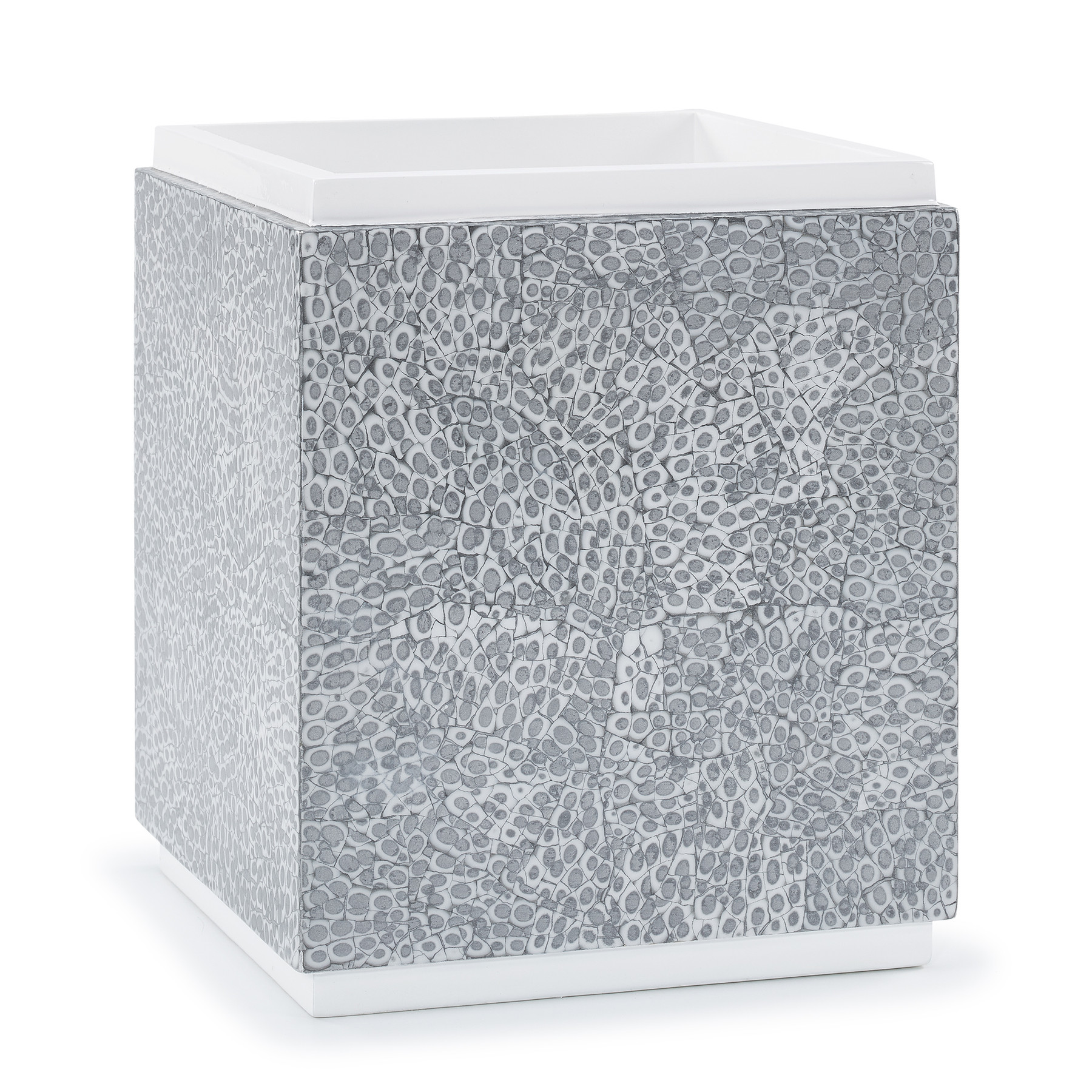 OVA-SLV-WHT-WB Овальная серебряная корзина для мусора Labrazel 