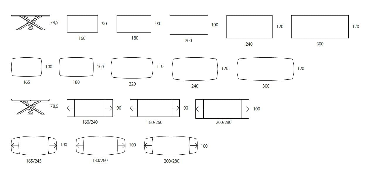 Фиксированный и выдвижной стол с деревянной столешницей RIFLESSI Shangai ARCH-00062136 - Вид №5