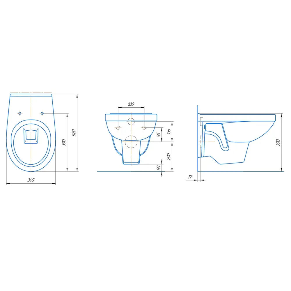 Подвесной унитаз Rosa Rio Lux с микролифтом 84723476 Рио STLM-0054082 - Вид №2