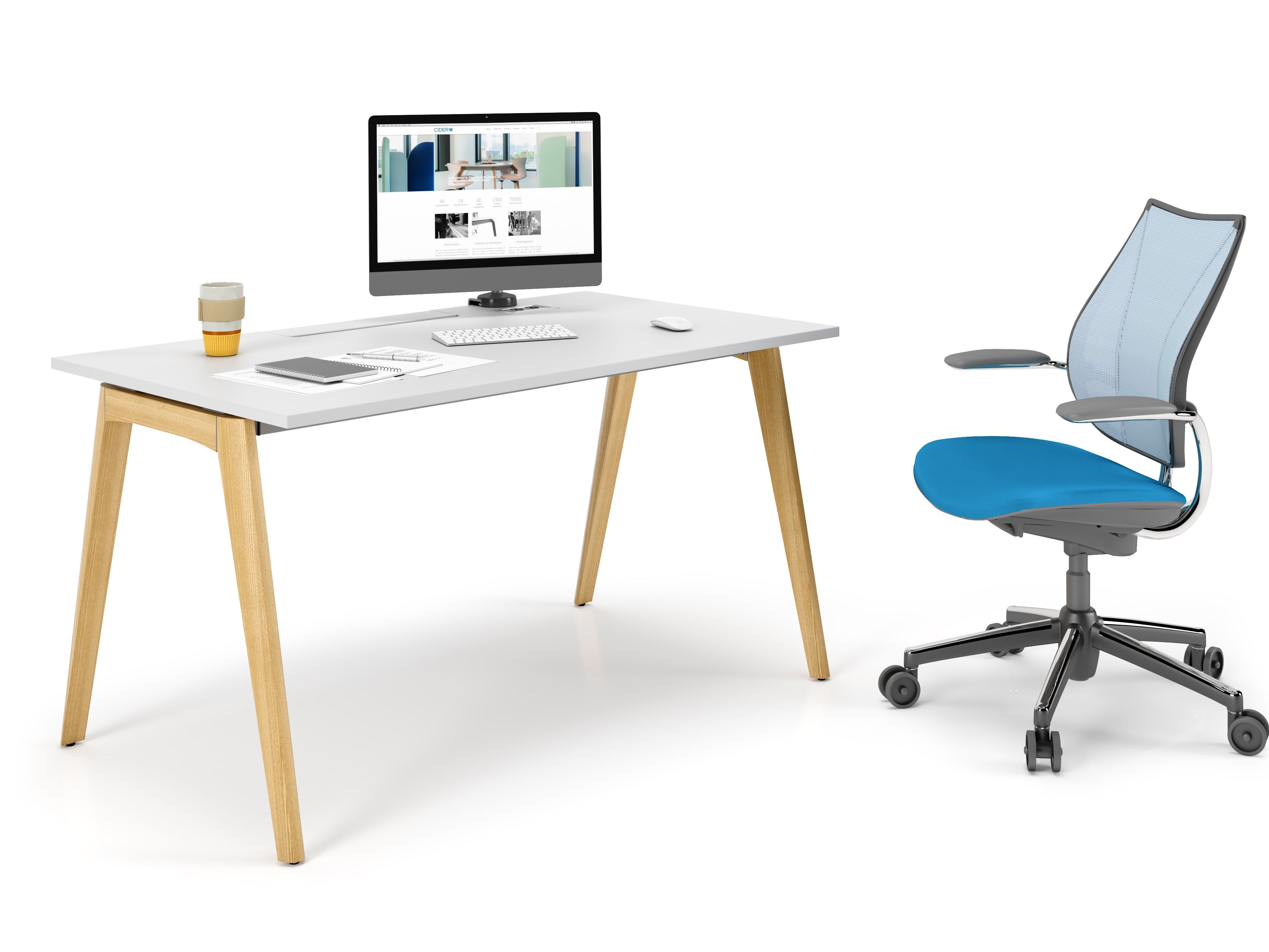 Деревянный рабочий стол с системой кабельной втулки Cider Edition Академия ARCH-00075306