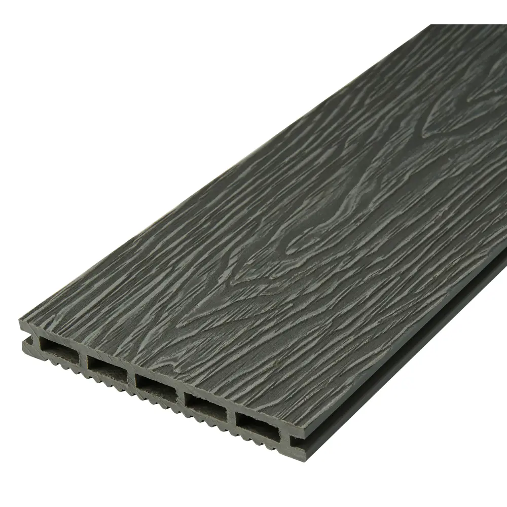 Террасная доска ДПК Прима Groentec цвет Серый 3000x150x18 мм Вельвет 0.45 м² STLM-2129880