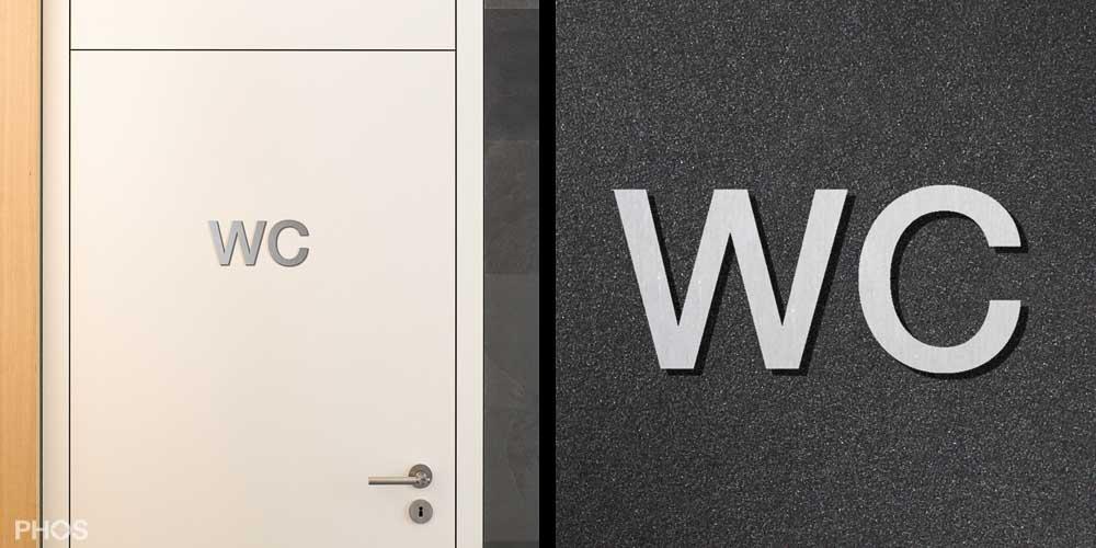 B0101-100 Надпись wc, высота крышки 100 мм PHOS  - Вид №2