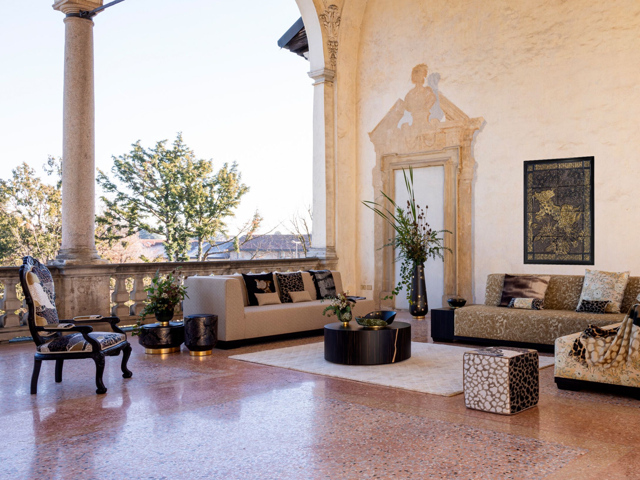 Квадратный пуф из ткани K-3 Tora ARCH-00031723 - Вид №4