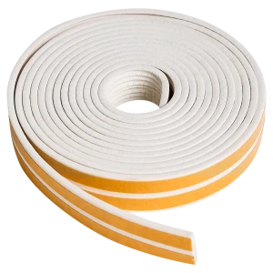 Уплотнитель EPDM для окон и дверей самоклеящийся MONLID E-профиль 6 м цвет белый