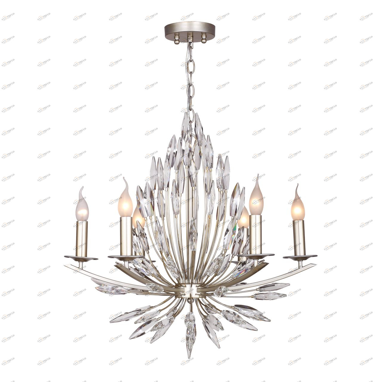 Подвесная люстра Favourite Feerie 1932-6P FAVOURITE ДИЗАЙНЕРСКИЕ, FEERIE SILVER 059126 Серебро 