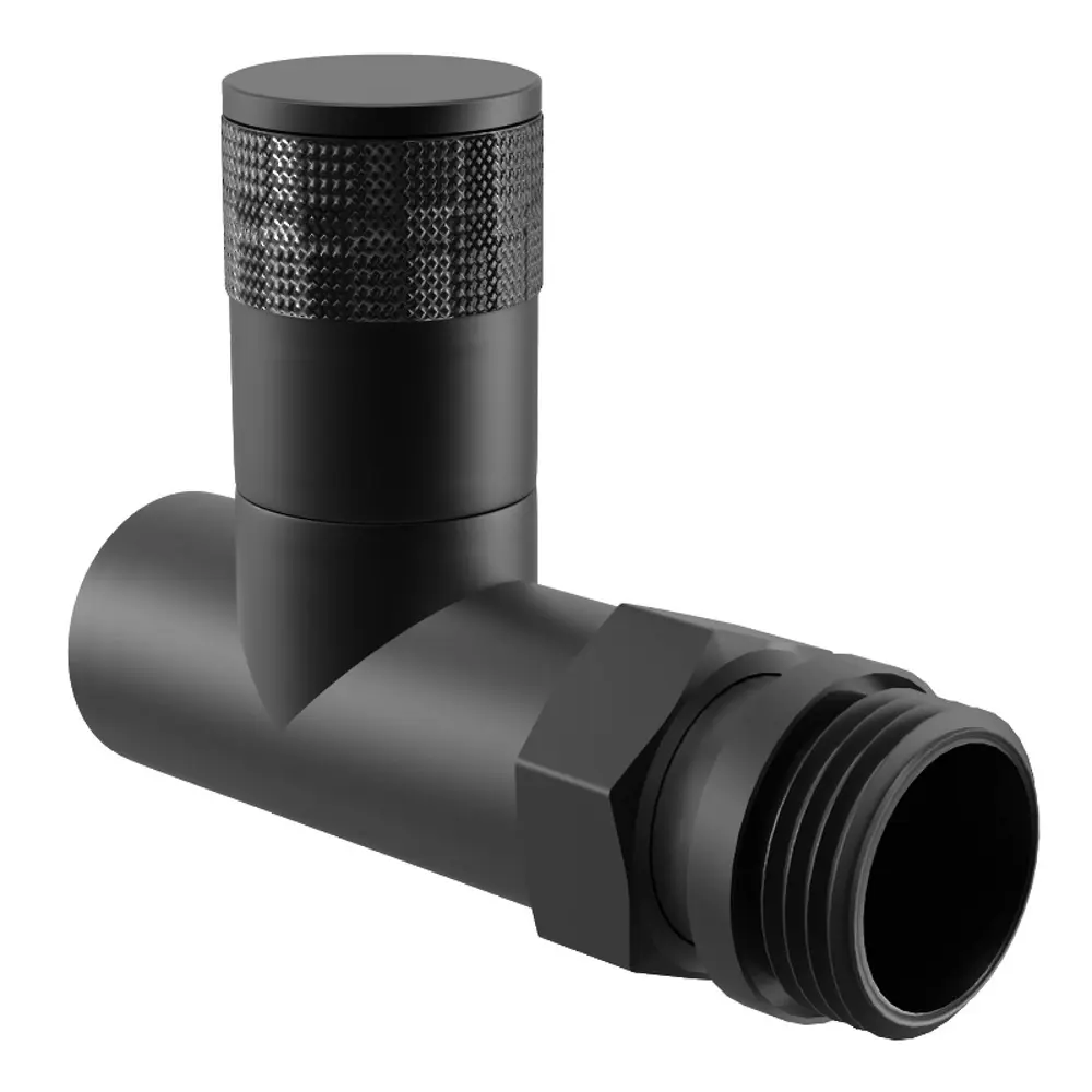 Набор вентилей для радиатора Royal Thermo Piano 1/2" прямой цвет черный 89353152 STLM-2114953  - Вид №1