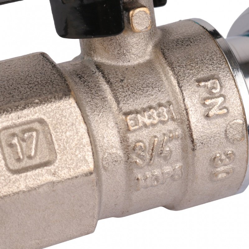 Кран шаровый STOUT ВВ 3/4" с накидной гайкой бабочка SVB0009000020 - Вид №2