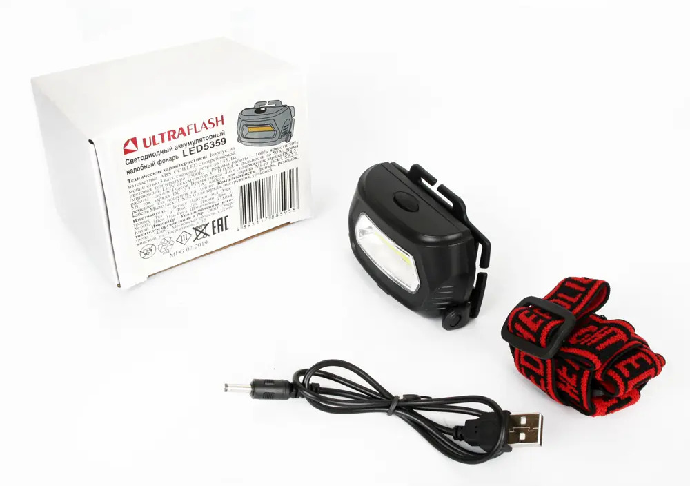 93730420 Фонарь налобный Ultraflash LED5359 3 Вт STLM-0920654