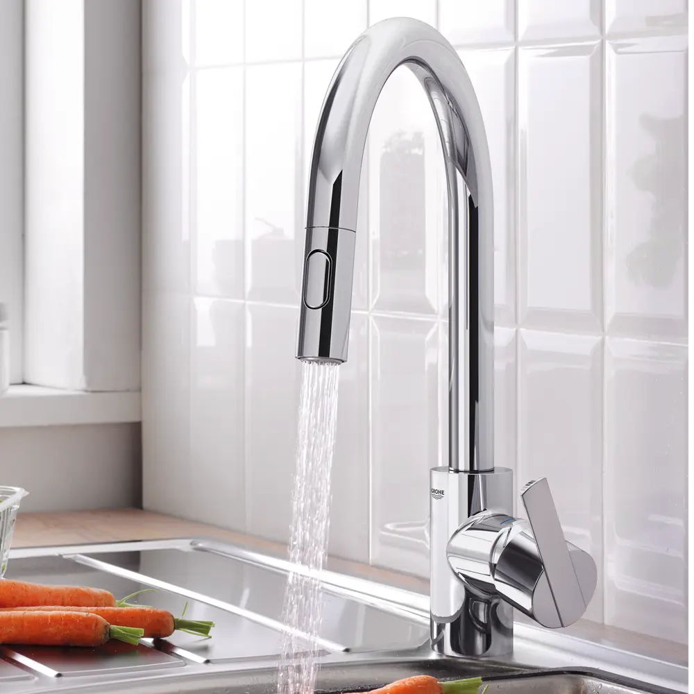 Смеситель для кухни GROHE Feel выдвижной, цвет хром 82247224 STLM-2209415 Feel Clova - Вид №17