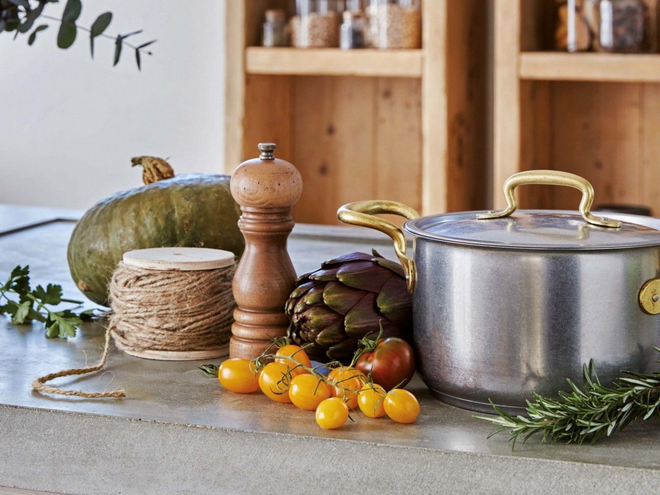 Горшок из нержавеющей стали с крышкой с ручками Sambonet 1965 Винтаж ARCH-00075516 - Вид №8