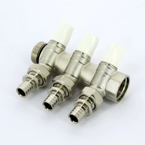 Коллектор G1 Rehau 3 отвода G 3/4 + переходник евроконус 20-G 3/4 (3 шт.)