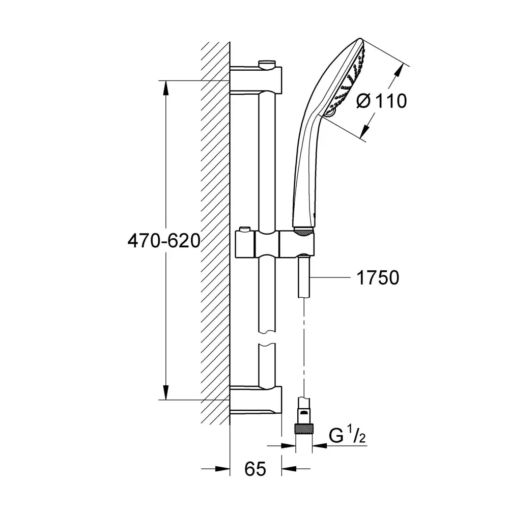 Комплект душевой Grohe Vitalio Joy 3 режима цвет хром 81971382 STLM-2179468 - Вид №4