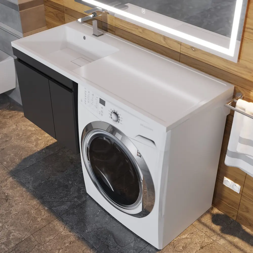 91678024 Раковина полувстраиваемая Uperwood UPD Magenta 2490000012 110см цвет белый глянцевый STLM-0972132