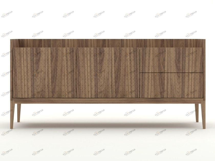 Barba design Буфет из орехового дерева с ящиками Trame 58.b2