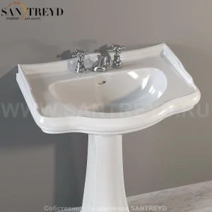 104701 Напольная раковина стоящая прямоугольная Kerasan RETRO