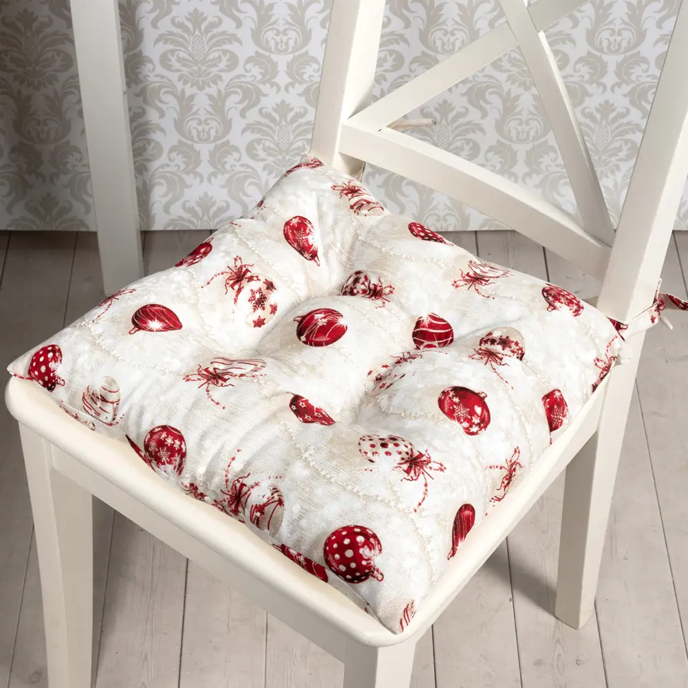 Подушка для стула "Бусы" 40x40 см цвет бежевый Altali STLM-2135930 - Вид №2