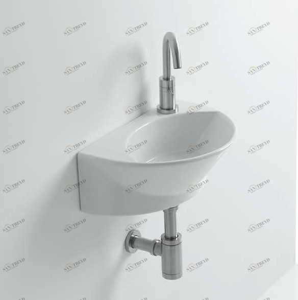 41894 Подвесная раковина настенная овальная   белая Santreyd 