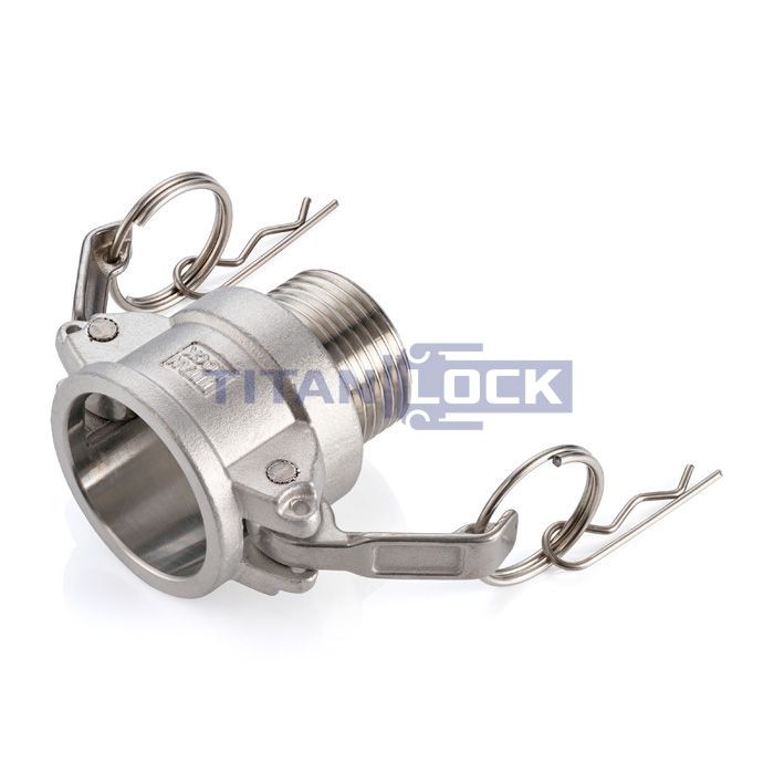 Камлок нержавеющий тип B розетка, наруж. резьба BSP 2 1/2", AISI304, TL250BSS TITAN LOCK  - Вид №2