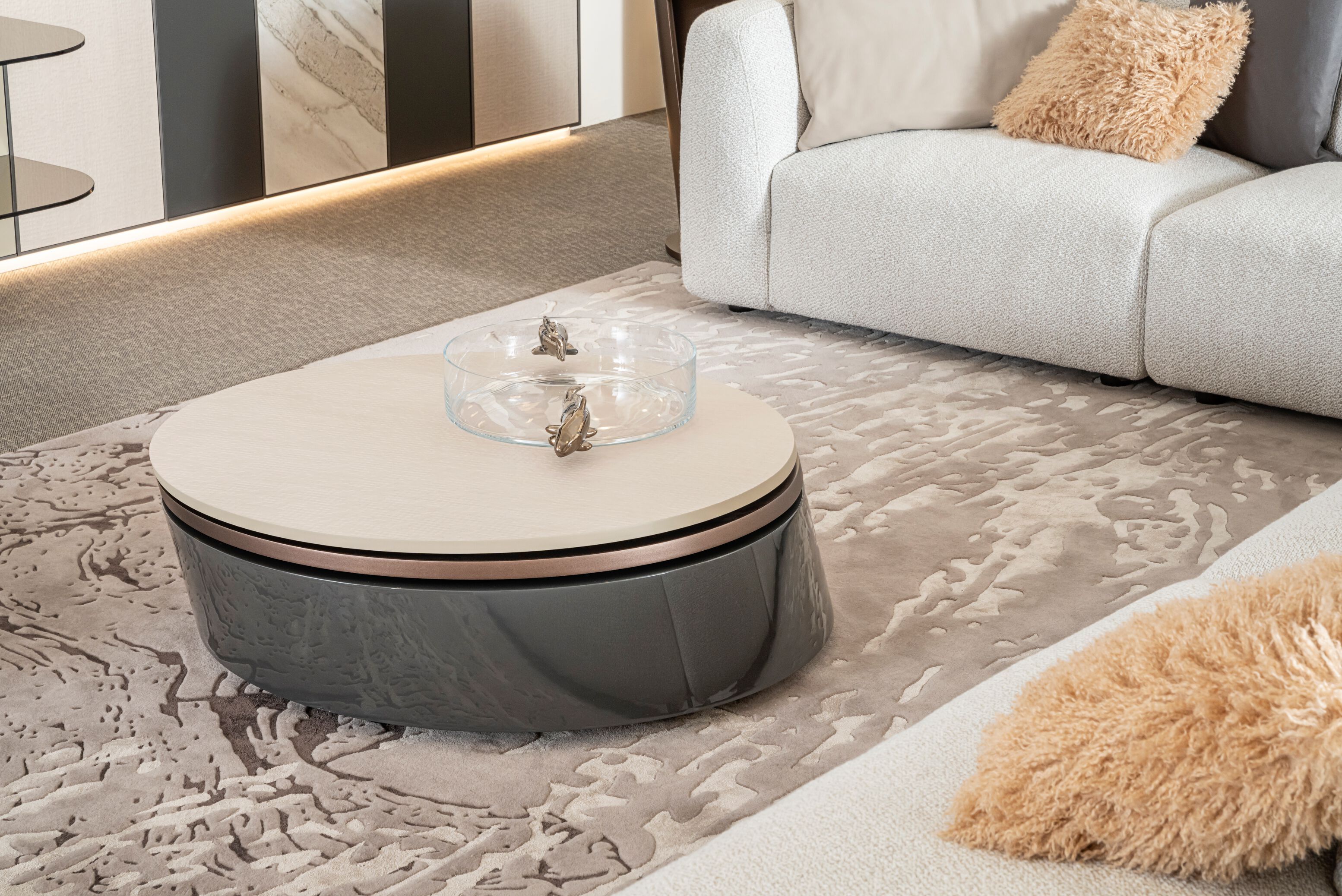 Деревянный круглый вращающийся журнальный столик Bizzotto Italia Aequilibrium ARCH-00112147 - Вид №2