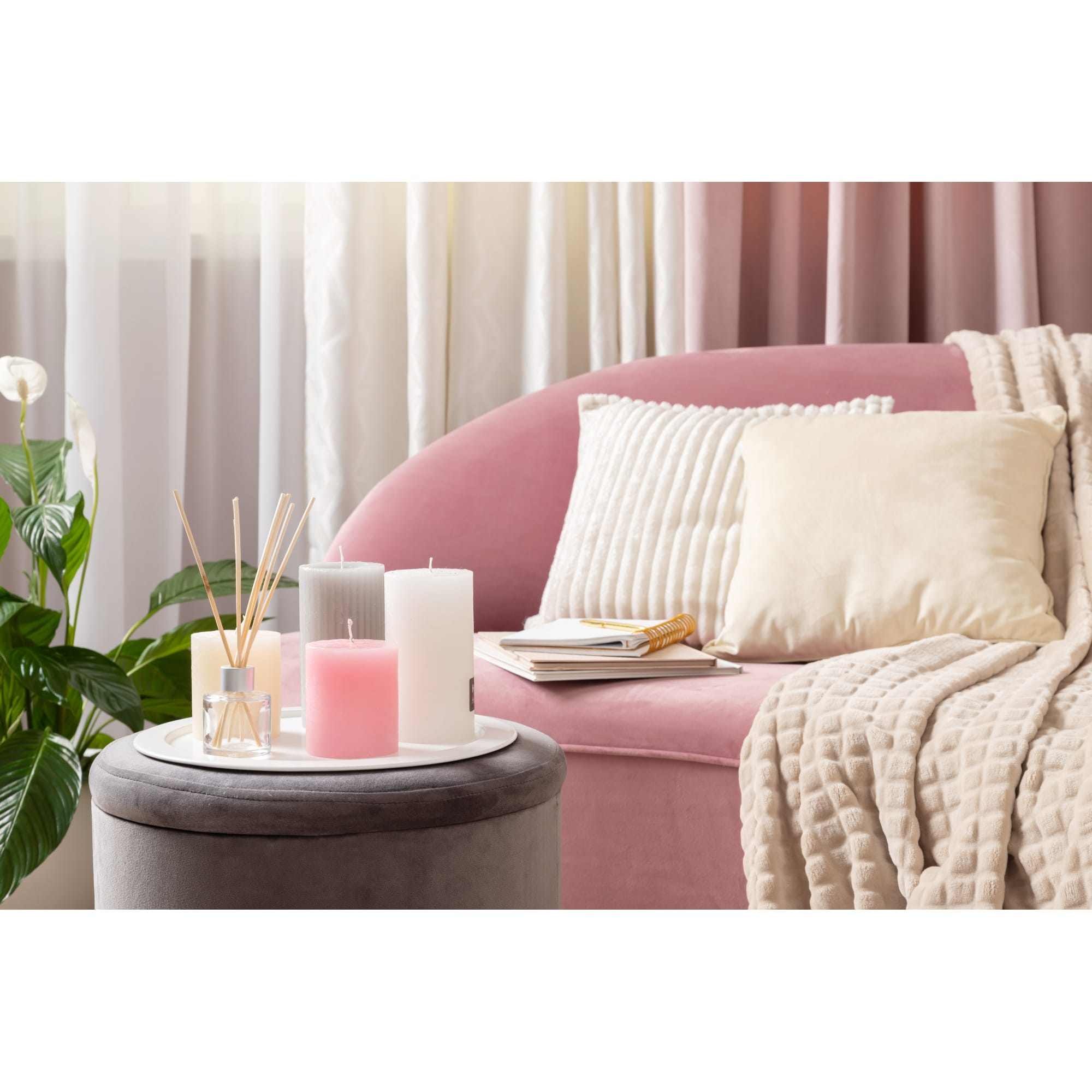 82018411 Свеча-столбик «Рустик», 7х8 см, цвет розовый Santreyd  - Вид №4