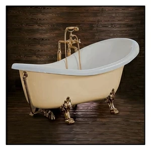 Ванна Akcjum Rectime 170 WR-02-01-Br-N овальная бежевая с золотыми ножками