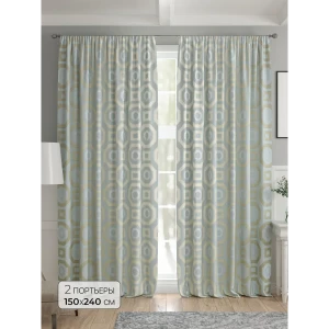 91799615 Комплект штор 2 шт на ленте Comfy Way Базовая Коллекция CW521266 150x240 см жаккард цвет серый STLM-1050563