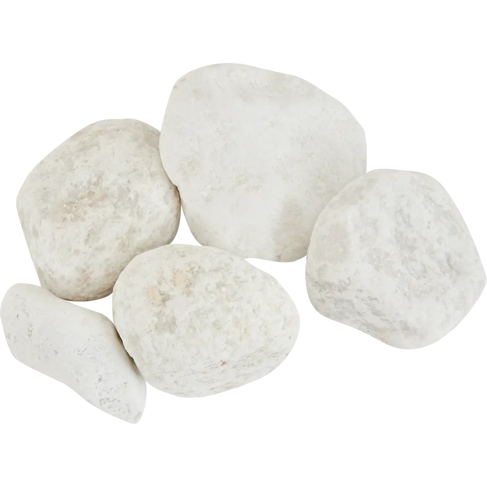 Галька мраморная белая фракция 100-120мм 10 кг 85061724 STLM-2175690 Santreyd 