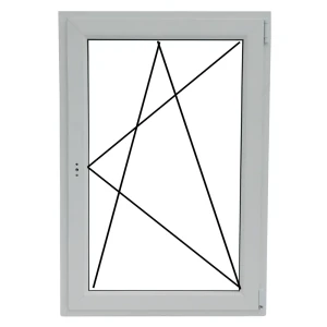 Окно пластиковое ПВХ VEKA одностворчатое 1200x800 мм (ВхШ) правое двухкамерный стеклопакет белый/темный дуб