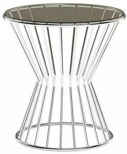 Capital Collection Круглый журнальный столик из металла и стекла